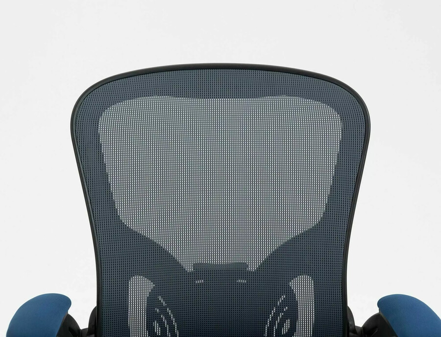 Въртящ се стол – синьо/черно