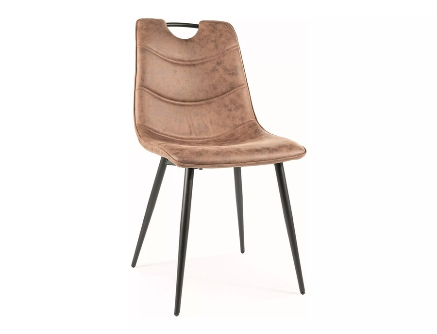 Стол с дръжка – кафяв/черен