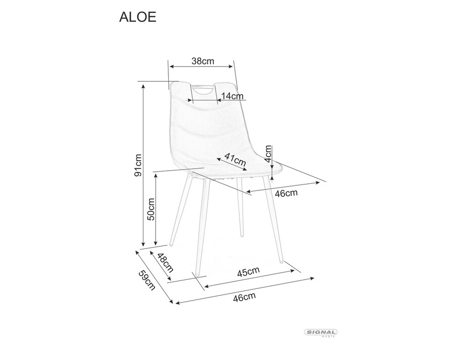 Стол с дръжка – кафяв/черен