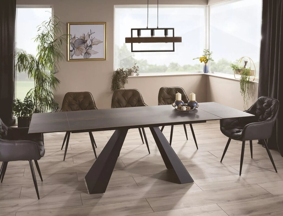 Стол – изкуствена кожа – маслина