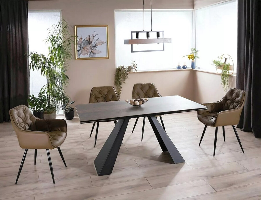 Стол – изкуствена кожа – маслина