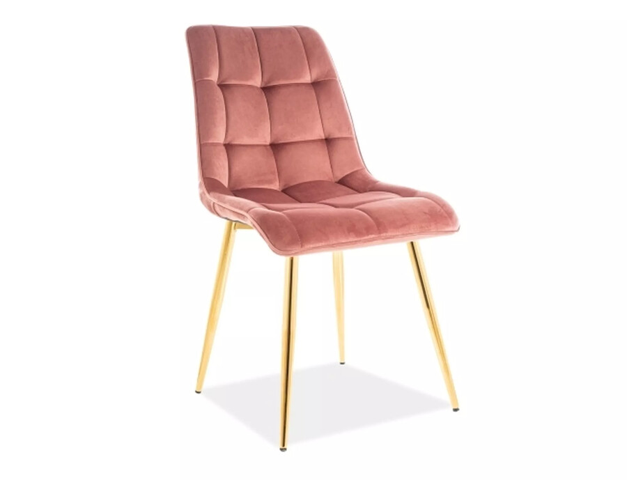 CHIC VELVET стол Gold – антично розово Bluvel 52