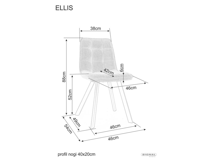 Капитониран стол – черен/терен