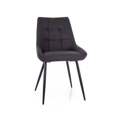 Тапициран стол - тъмно сив