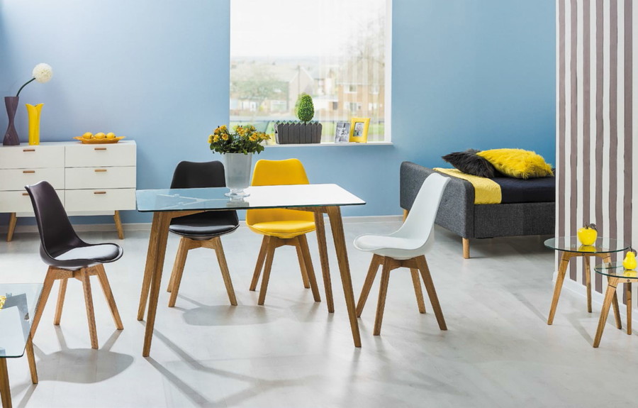 Трапезарен стол дъб – черен