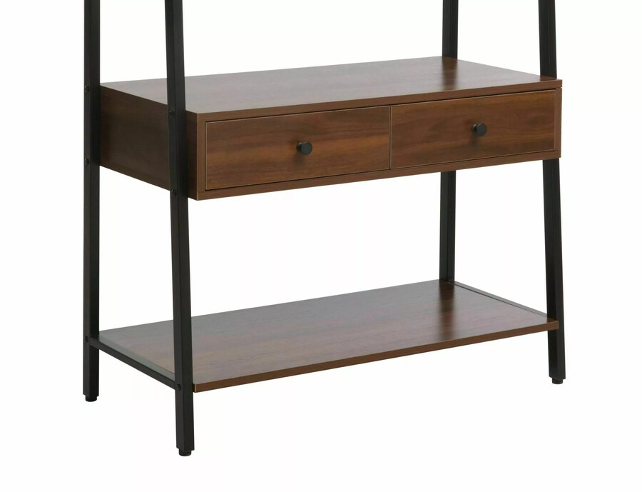 Гардероб – орех/черен