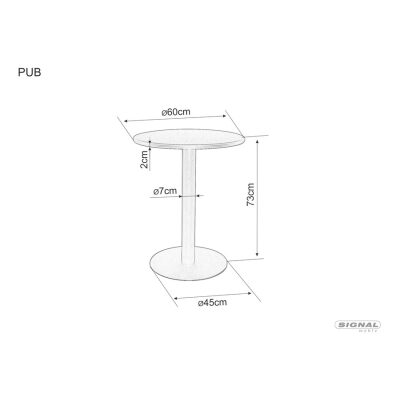 Кръгла бар маса - черна
