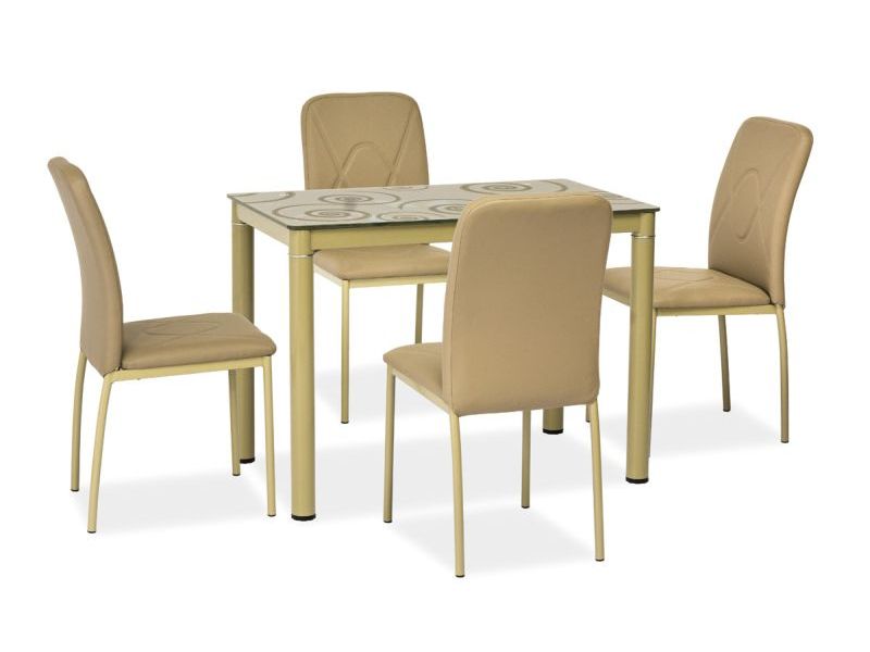 Маса 100х60см - тъмно бежова