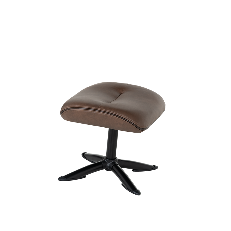 Кресло с табуретка – кафяво