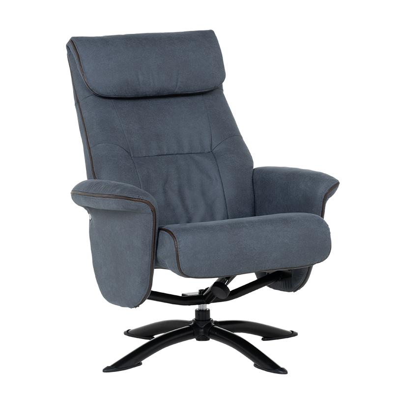 Кресло с табуретка EMA – синьо