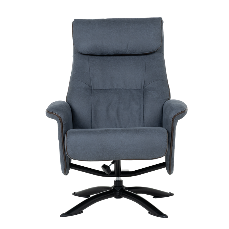 Кресло с табуретка EMA – синьо