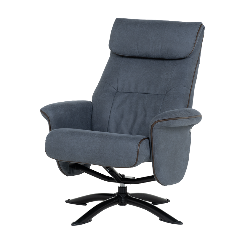 Кресло с табуретка EMA – синьо