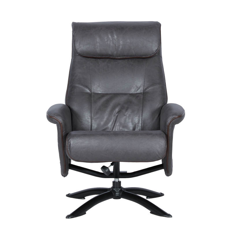 Кресло с табуретка EMA – тъмносиво