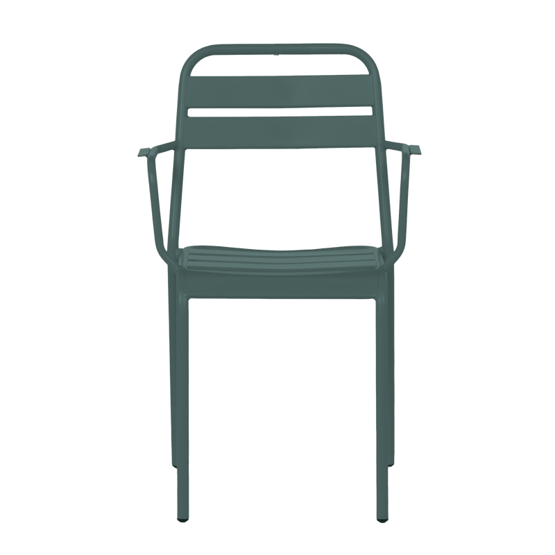 Метален градински стол ZAMFARA – тъмнозелен