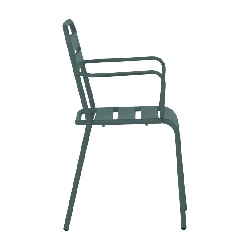 Метален градински стол ZAMFARA – тъмнозелен