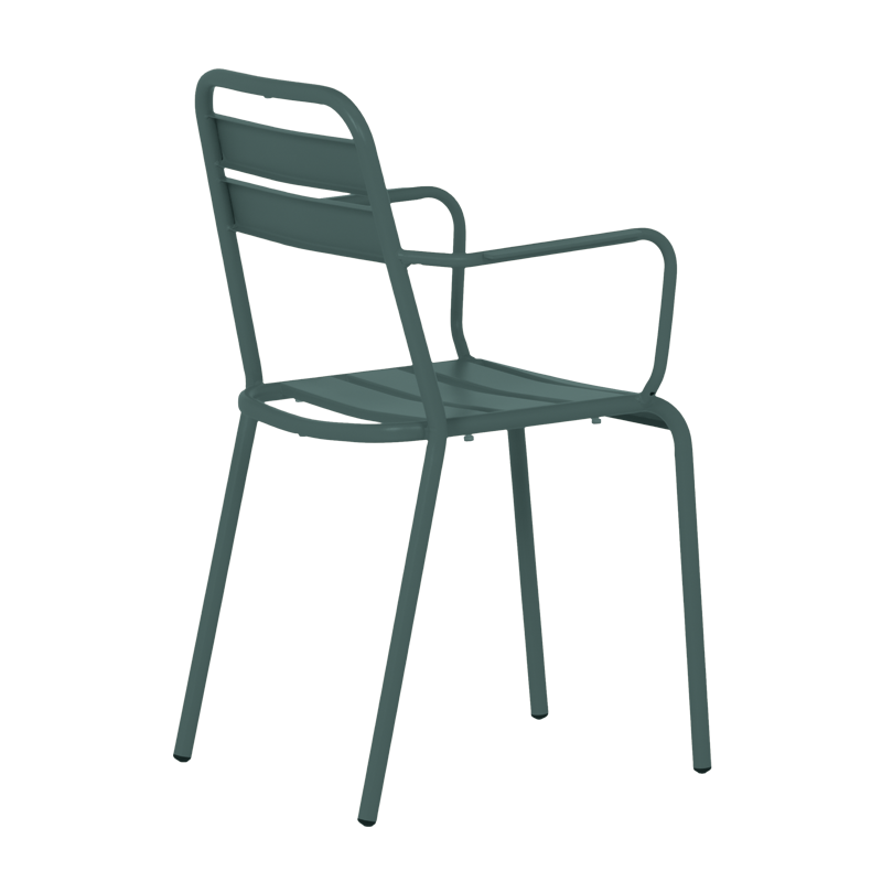 Метален градински стол ZAMFARA – тъмнозелен
