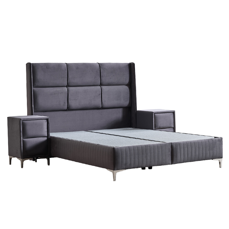 Тапицирана спалня с матрак BELLA 160 x 200 – антрацит 29