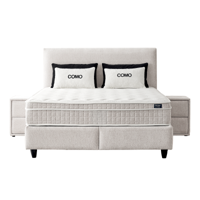 Тапицирана спалня с матрак COMO 160 x 200 - крем AN
