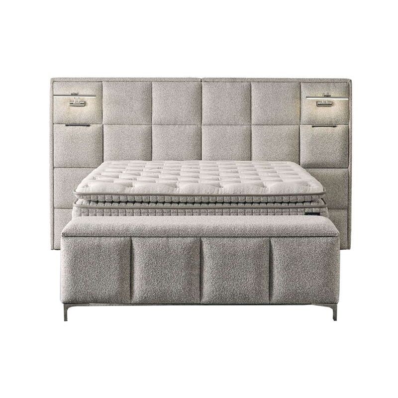 Тапицирана спалня с матрак I SLEEP 160 х 200 - шампанско 318