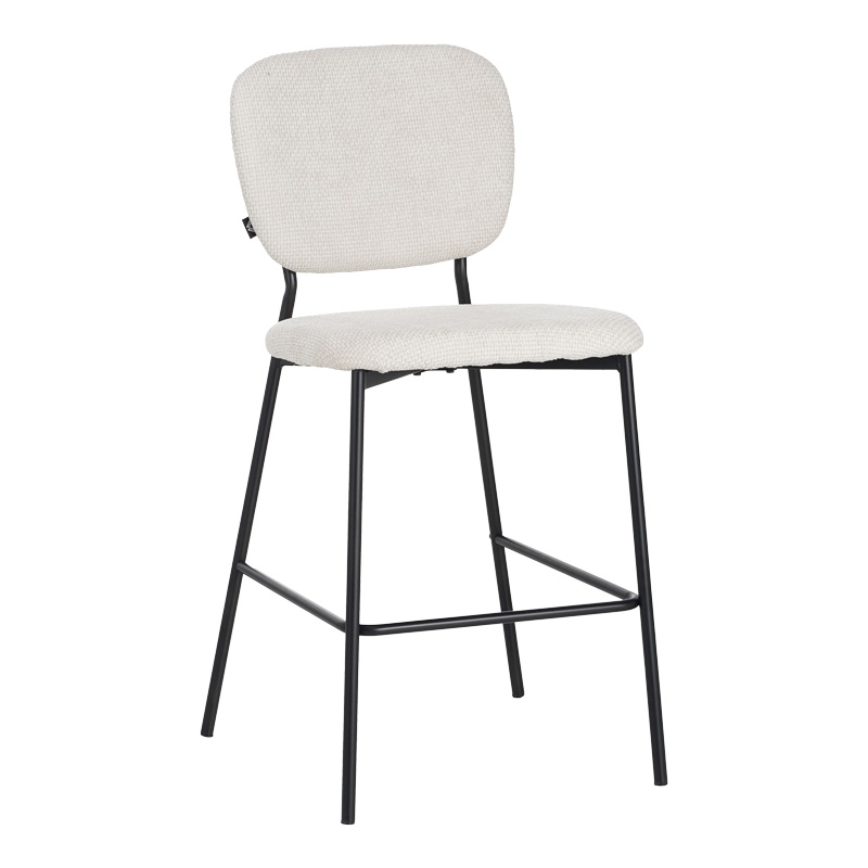 Бар стол букле - цвят крем