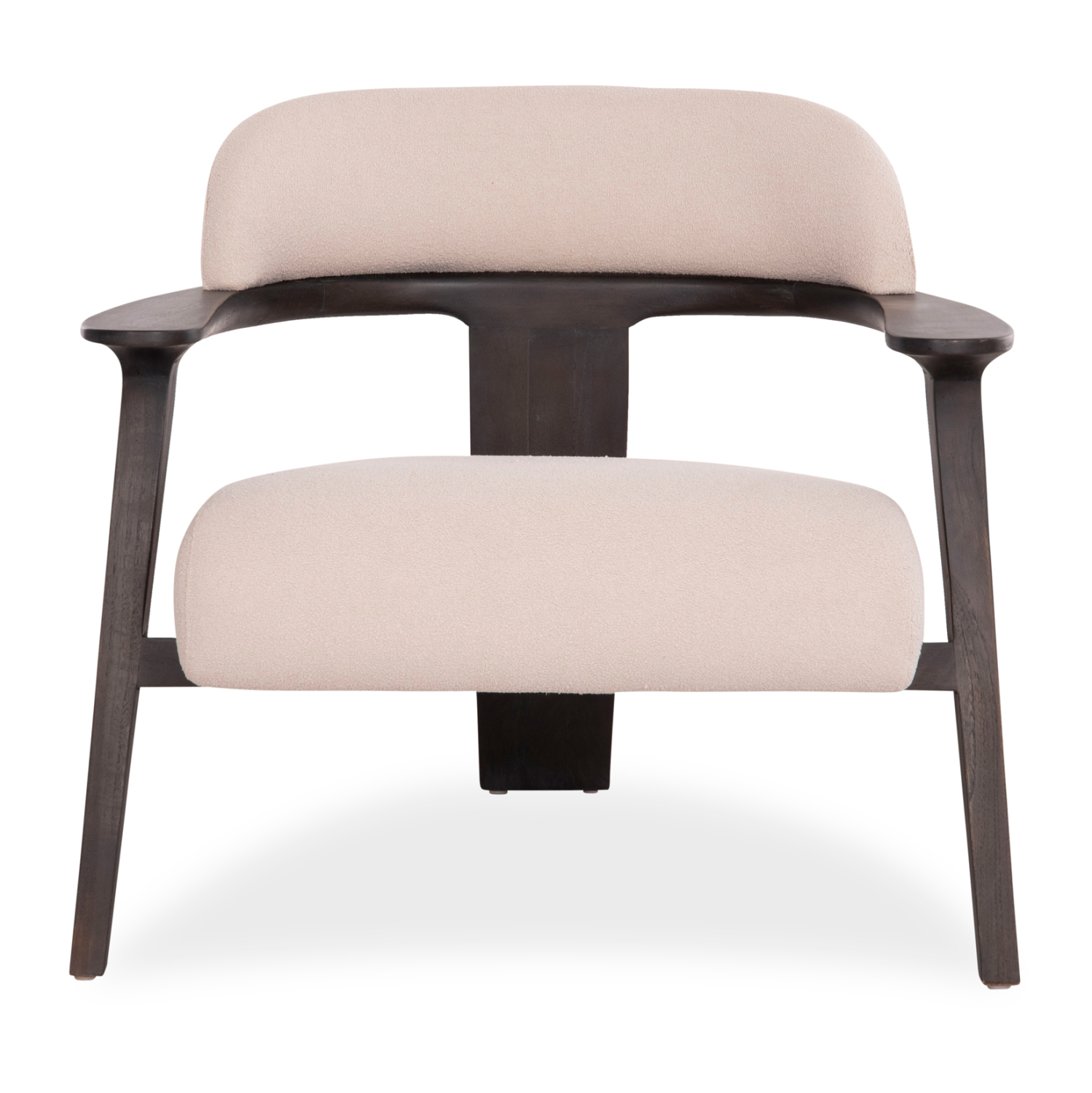 Кресло цвят кремав-натурал