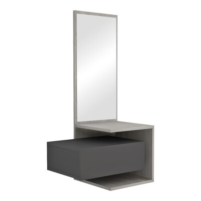 Стенна тоалетка цвят сив-сонома