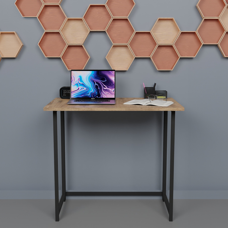 Сгъваемо бюро – цвят дъб-черен