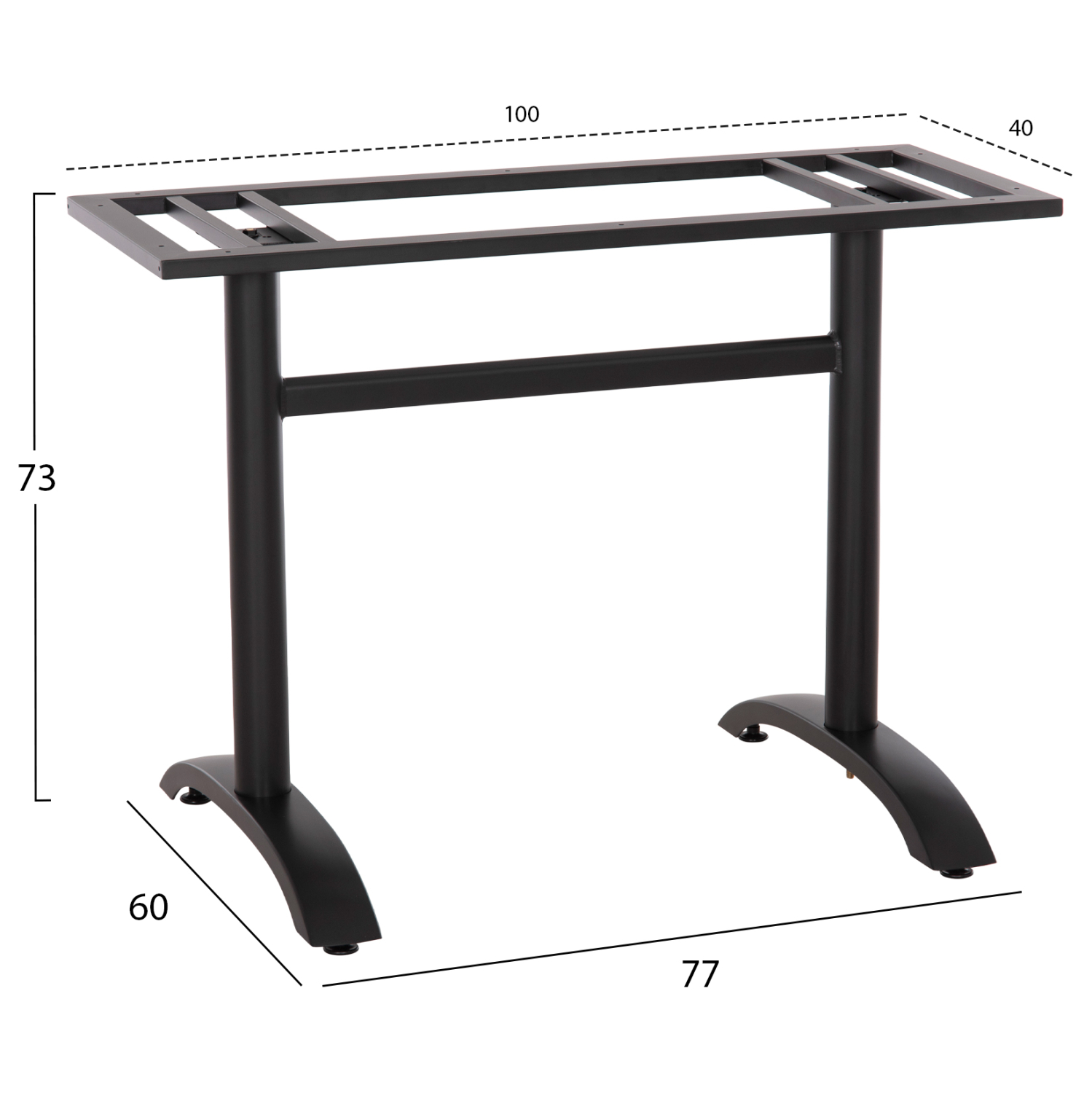 Основа 100х40см – черен цвят