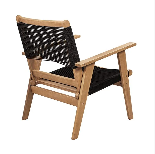 Кресло реклакс – цвят натурал-черен