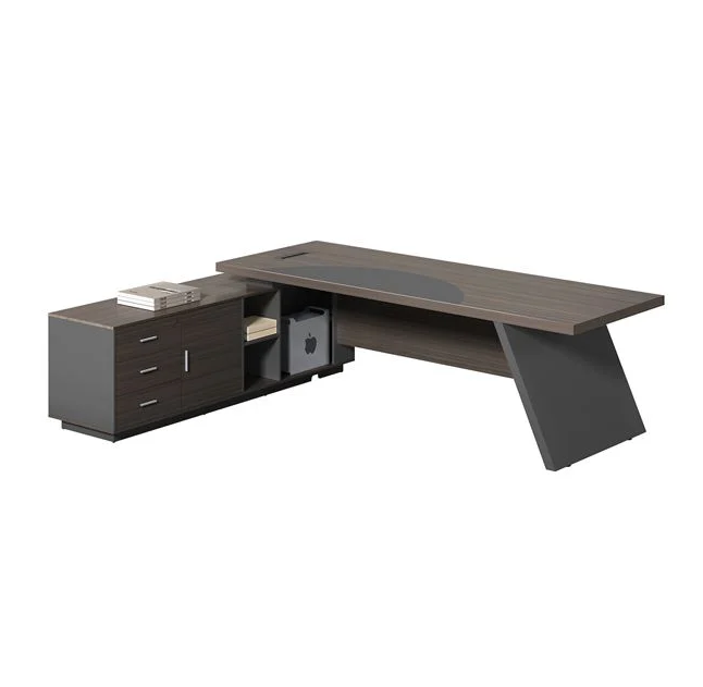 Бюро ляв ъгъл цвят орех-сив