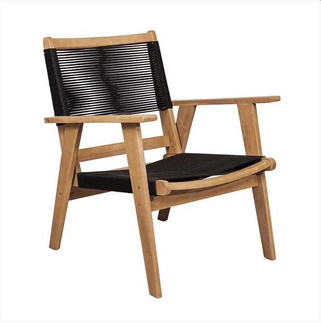 Кресло реклакс – цвят натурал-черен