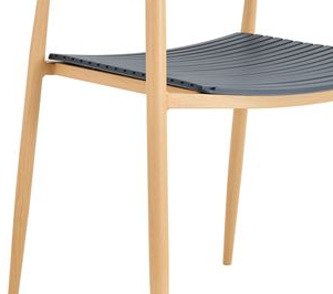 Кресло – цвят черен-натурал