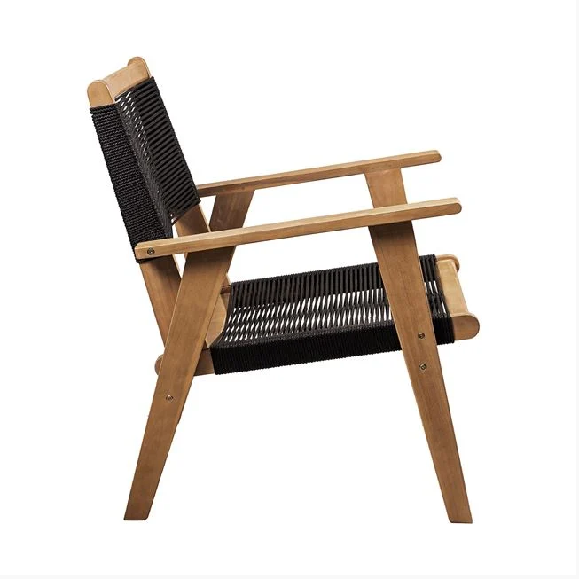 Кресло реклакс – цвят натурал-черен