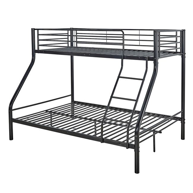 Двуетажно легло черен цвят