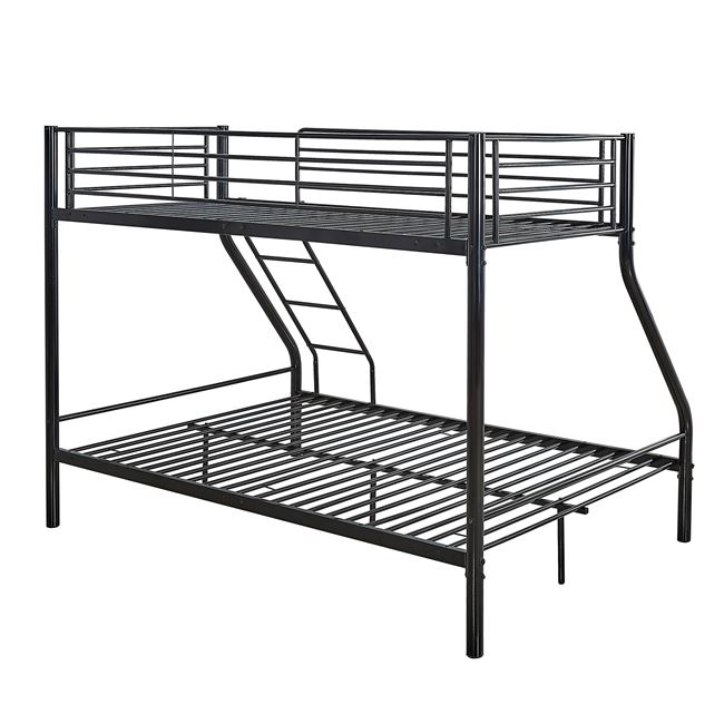 Двуетажно легло черен цвят