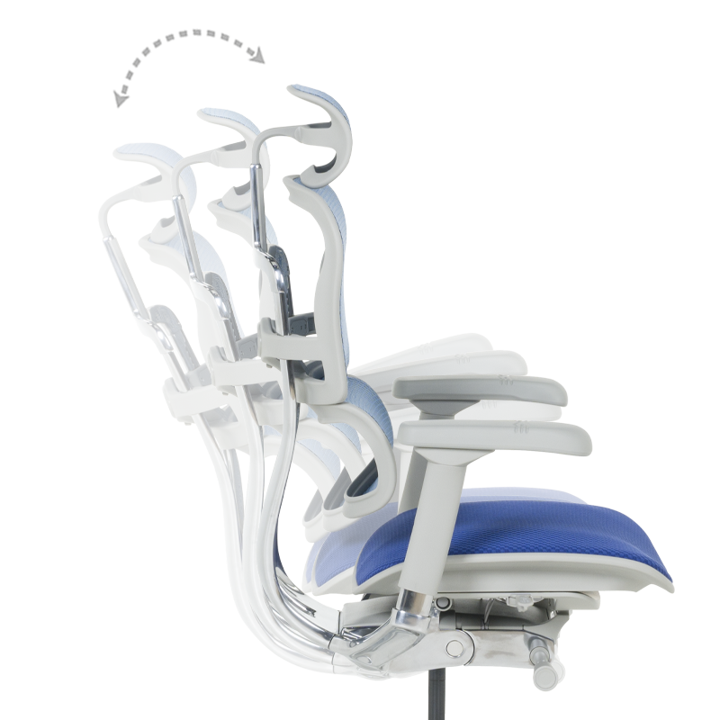 Ергономичен стол ERGOHUMAN ELITE 2 – сива рамка – син