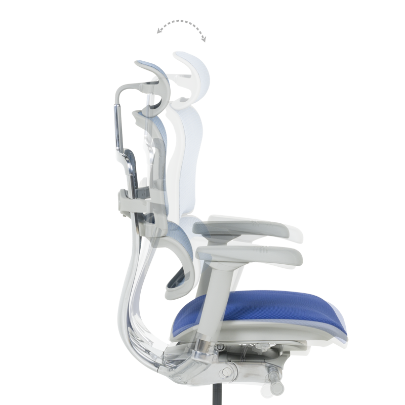 Ергономичен стол ERGOHUMAN ELITE 2 – сива рамка – син