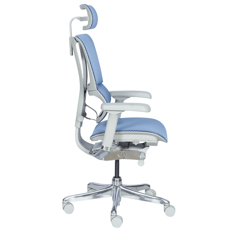 Ергономичен стол ERGOHUMAN IOO ELITE 2 – сива рамка – син