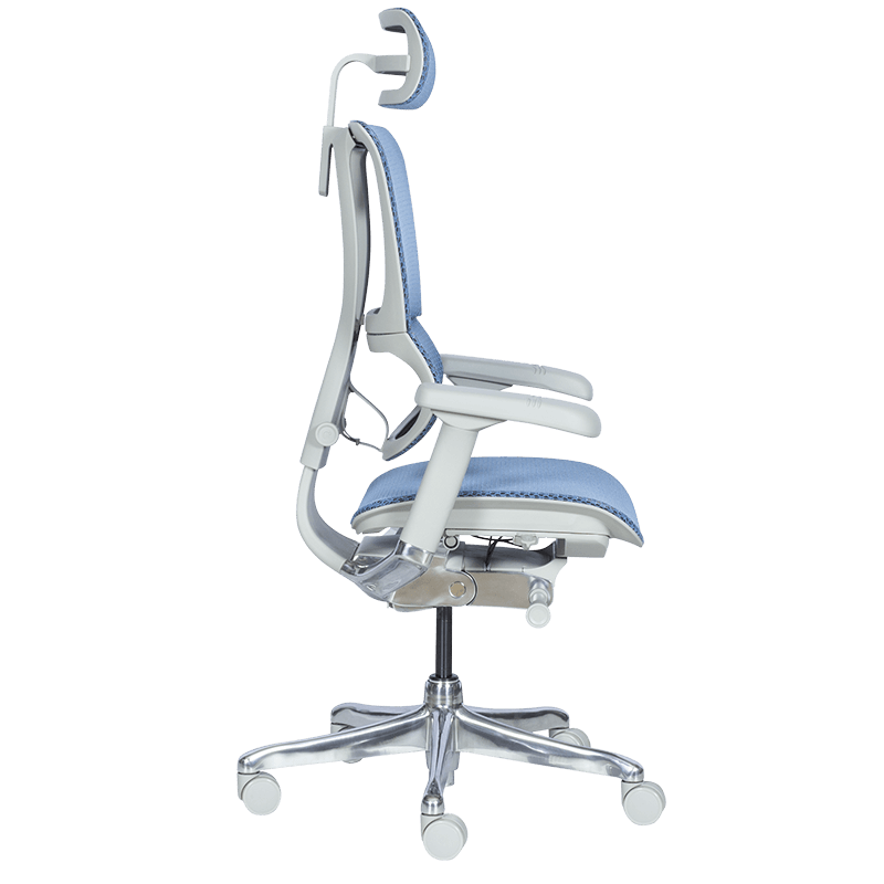 Ергономичен стол ERGOHUMAN IOO ELITE 2 – сива рамка – син