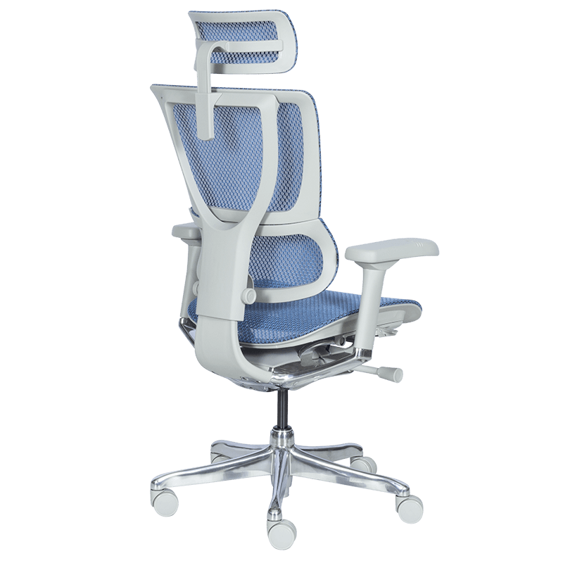 Ергономичен стол ERGOHUMAN IOO ELITE 2 – сива рамка – син