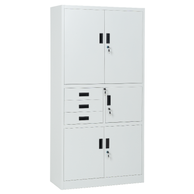 Метален шкаф Carmen CR-1281 Е K - сив