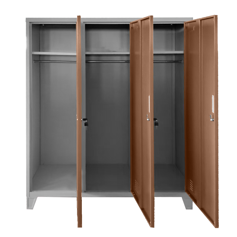 Метален шкаф Carmen CR-1604-3 JZ – сив / светлокафяв