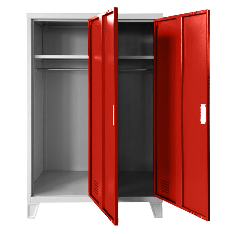 Метален шкаф Carmen CR-1605-2 JZ – сив / червен