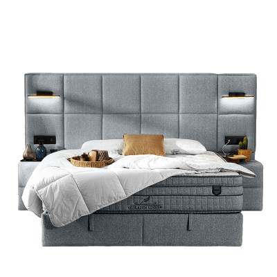 Тапицирана спалня с матрак COMFORT 180 x 200 - тъмно сив 14