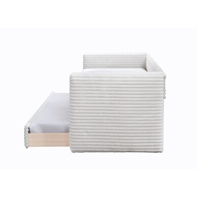 Легло с разтегателен долен матрак 90x200 - кремаво