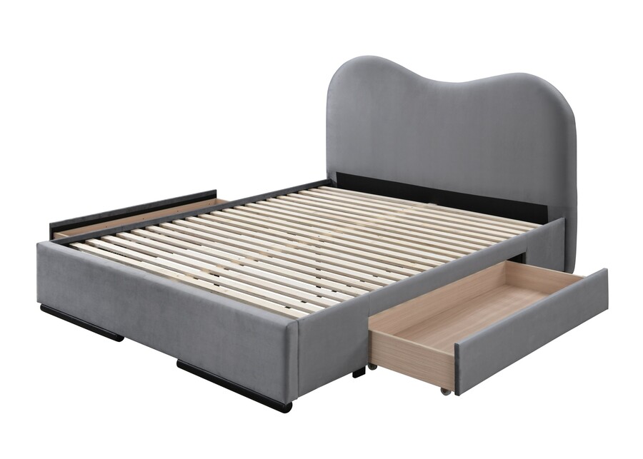 Легло с чекмеджета 160×200 – пепеляво сиво