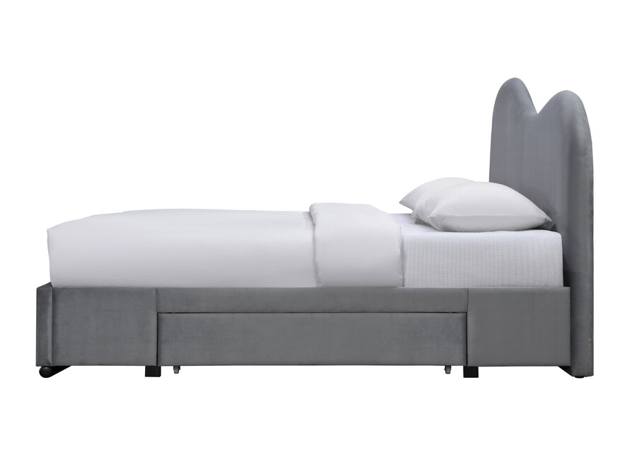 Легло с чекмеджета 160×200 – пепеляво сиво