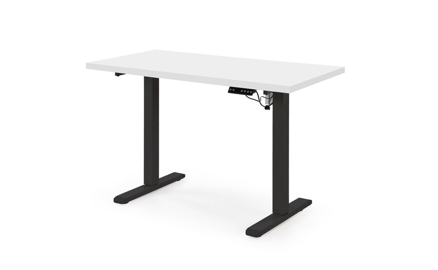 Бюро с регулируема височина - бяло/черно Бюро с регулируема височина – бяло/черно