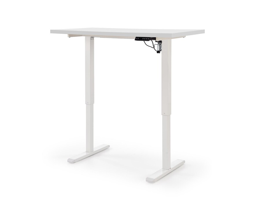 Бюро с регулируема височина – бяло/бяло