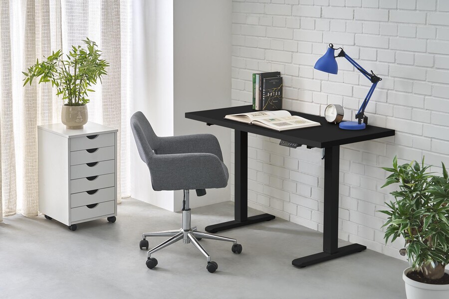 Бюро с регулируема височина – Черно/Черно